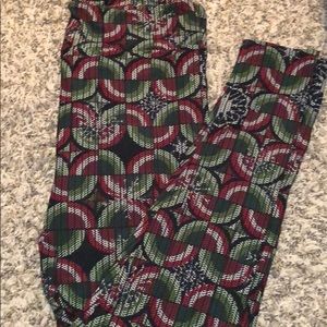 LuLaRoe Christmas leggings, size TC2